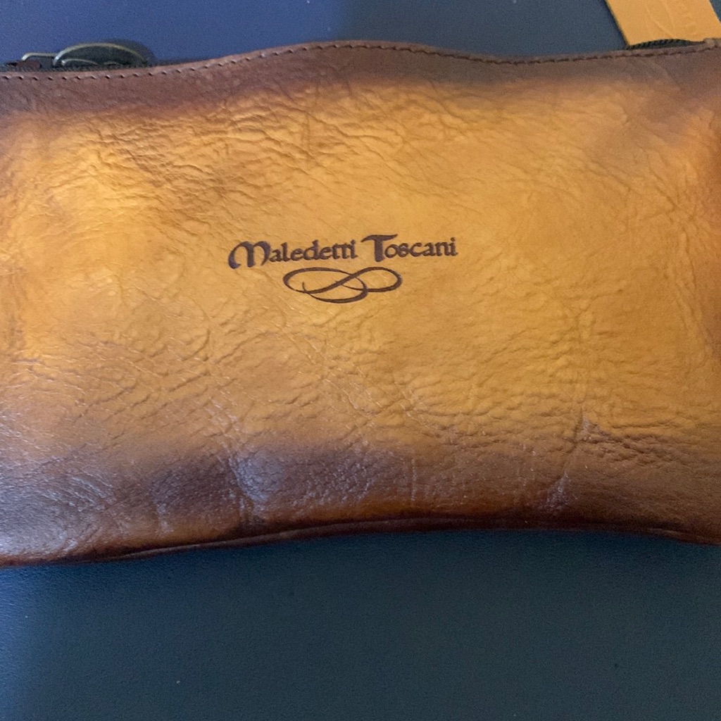 100% Authentic Https://Www.Maledettitoscani.Com Leather Wristlet.